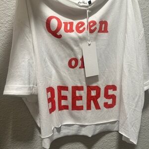 The Laundry Room White Tee with Red Print